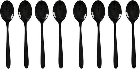 16-Piece Black Stainless Steel Teaspoon, Small Tea Spoon...