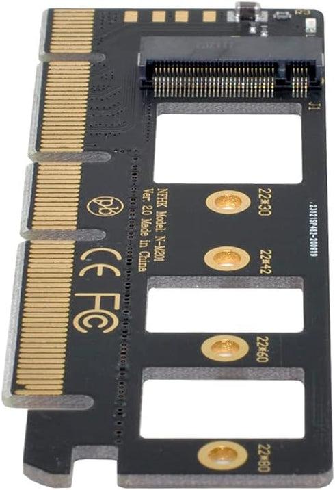 Cablecc NGFF M-Key NVME M.2 SSD to PCI-E Express 3.0 16x X4 Adapter Without Bracket Black...