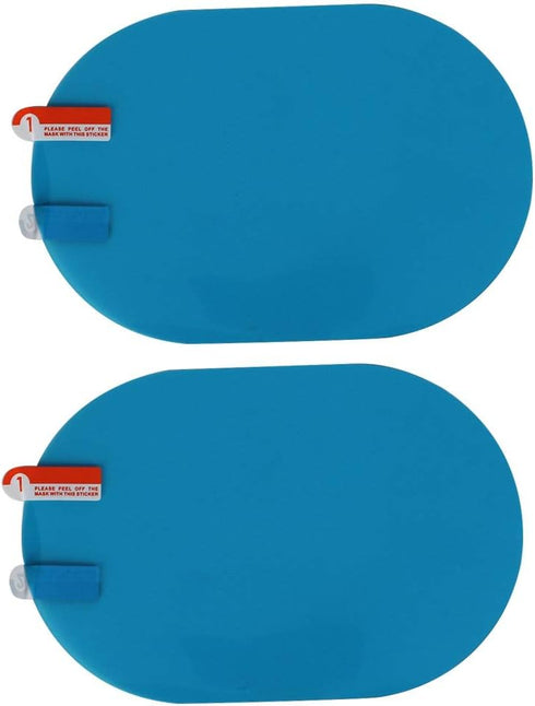 Qiilu 2 Pieces Car Rearview Mirror Film, Rainproof Waterproof Mirror Film Anti Fog Film Blind Spot Mirror for Car Rear View Mirrors Side Windows O...