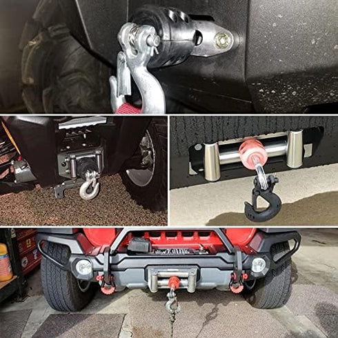 Winch Cable Hook Stopper Durable & Shock Absorbent Winch Stopper Winch Accessories for Wire & Synthetic Cables ATV Accessories - Prevent Pulling, ...