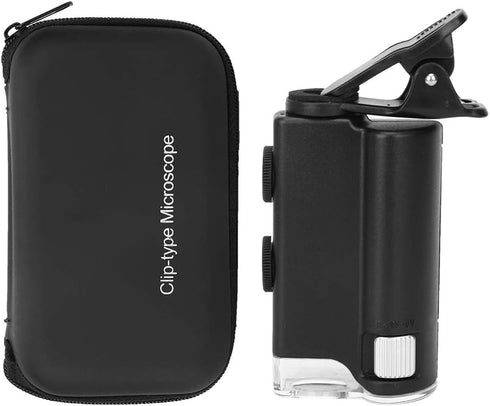 Oumefar 60-100X Magnification Camera Portable Clip Microscope Magnifier Loupe LED Clip Loupe Microscope Mini Portable Clip Microscope Magnifier Lo...