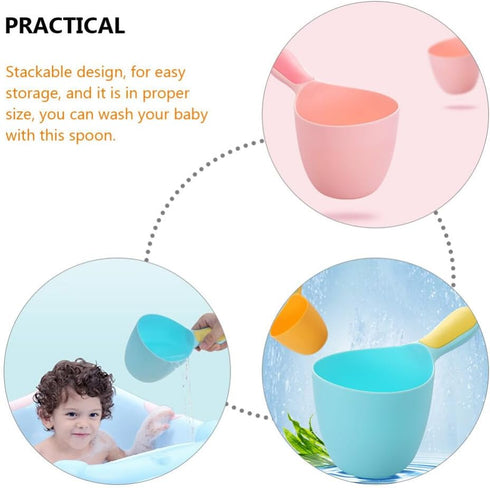 3pcs baby water scoop shampoo ladle bathing water ladles bath dipper water scoop ladle shampoo rinse cup hair bath rinse cup bath spoon take a bat...