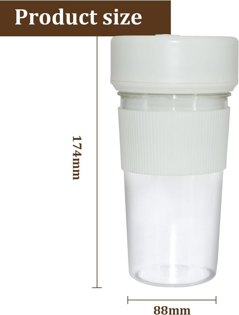 Portable Juicer Blender, Electric USB Juicer Blender, Mini Blender with straw, Personal Blender for Shakes and Smoothies, Portable Juice Maker, El...