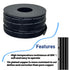 30 Gauge 4Pin Silicone Ribbon Cable, 30 AWG Flat Flexible Cable Electrical Wire, 25Ft/7.5m Length Stranded Tinned Copper Wire, Silicone Insulation...