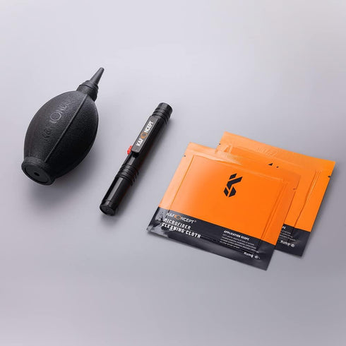 K&F Concept 4-in-1 Camera Cleaning Kit with Lens Brush Pen, Rocket Air Blower, Microfiber Cleaning Cloth, Lens Cleaner Kit for Canon Nikon Pentax ...