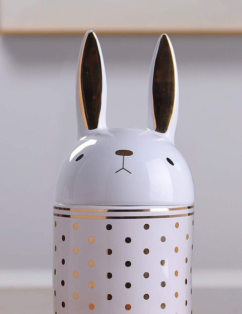 HAUCOZE Rabbit Cookie Jar Decorative Candy Jar with Lid Modern Arts Gifts Ceramic 8.1inch...