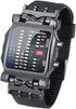 Fashion Mens Digital Watch LED Binary Watches for Men Waterproof Outdoor Casual Black Silicone Square Watches...