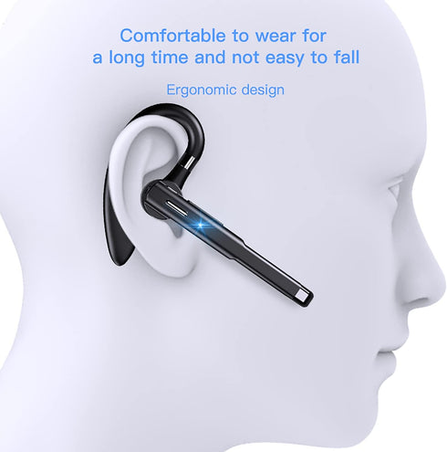 Bluetooth Earpiece for Cell Phones, Bluetooth V5.1 Headset with Charging Case, Waterproof Hands-Free Earphones Wireless Headphone , for Business/O...