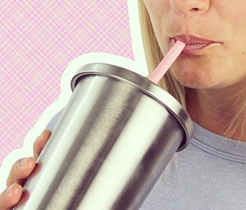 10.5” Reusable Silicone Straws + Cleaner - Long Length Replacement Straws for Tumblers Acrylic,Yeti, rTic, Starbucks, Ozark - BPA Free Slim Drinki...