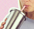 10.5” Reusable Silicone Straws + Cleaner - Long Length Replacement Straws for Tumblers Acrylic,Yeti, rTic, Starbucks, Ozark - BPA Free Slim Drinki...