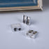 4Pcs Silver Magnesium Pencil Sharpener, Magnesium Metal Pencil Sharpener Manual, Double Holes Rectangular Pencil Sharpener, Handheld Pencil Sharpe...