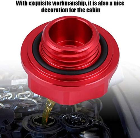 Oil Filler Cap, Aluminium Alloy Oil Filler Cover Engine Fuel Tank Cap for Honda Car(red)...