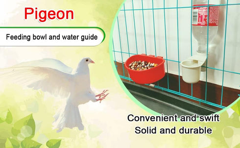 Cage Cups Birds Hanging Feeders Seed Bird Feeding Cups Dish Pigeon Water Bottle Feeder for Cage...