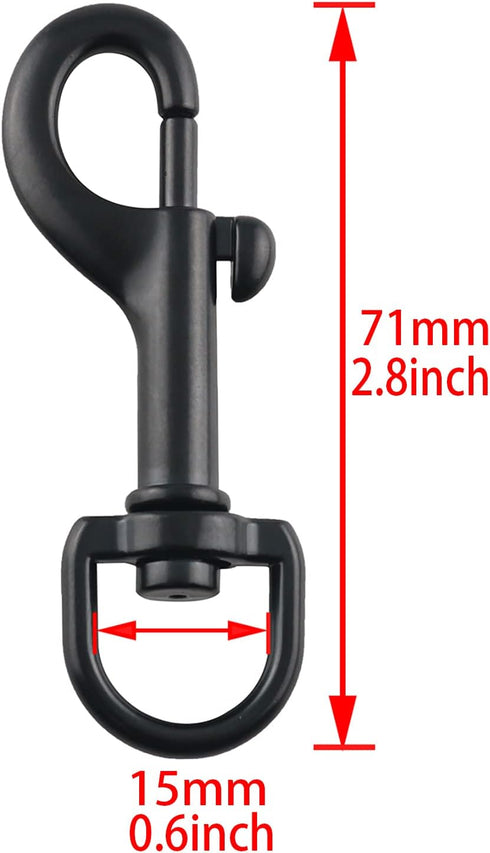 4PCS Flag Snap Clips, Stainless Steel Swivel Eye Bolt Flagpole Snap Hook with Swivel Eyelet for Flagpole, Outdoor Carabiner, Dog Chain, Leather Cr...