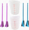 Silicone Resin Measuring Cups Tool Kit, 2PCS 250ml Measuring Cups for Epoxy Resin, 4pcs Resin Mixer Paddles Stir Sticks,Mixing Tools for Resin,Mol...