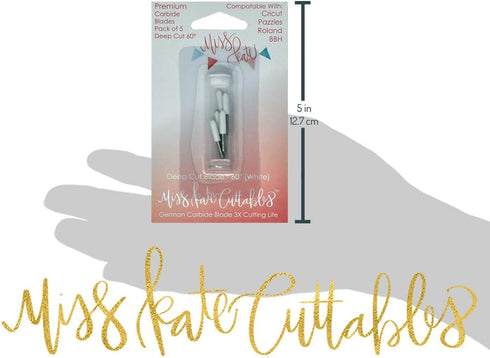 Carbide Blades for Cricut Explore Air 2 Vinyl Cutting Machines - Deep Cut 60 Degree - 5 Pack - Premium German Carbide - by Miss Kate Cuttables - R...