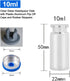 10 Pcs 10ml Glass Bottle,Sterile Transparent Vial,Seals Empty Vials, Lab Sample Vial, Empty Vials with Self Healing Injection Port,With Flip Off A...