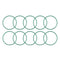 uxcell Fluorine Rubber O-Rings, 38mm OD 35mm ID 1.5mm Width FKM Seal Gasket for Machinery Plumbing, Green, Pack of 10...