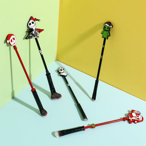 CORPSE BRIDE Makeup Brushes, 5pcs Halloween Jack Anime Makeup Brush Set (red and green)...