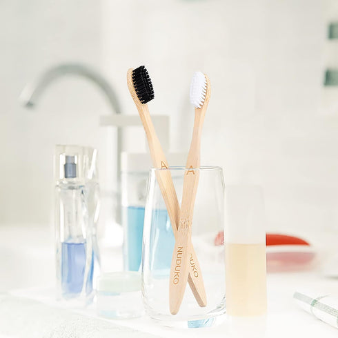 Biodegradable Bamboo Toothbrushes, 10 Piece BPA Free Soft Bristles Toothbrushes, Natural, Eco-Friendly, Green and Compostable...