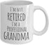 Retired Grandma Coffee Mug - Professional Grandma - 11 oz Retirement Cup from Grandkids Granddaughter Grandson Husband Coworker...