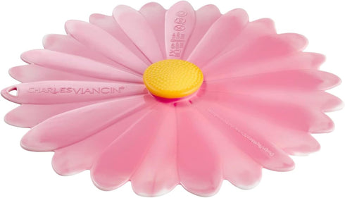 Charles Viancin - Daisy Silicone Lid for Food Storage and Cooking - 8''/20cm - Airtight Seal on Any Smooth Rim Surface - BPA-Free - Oven, Microwav...