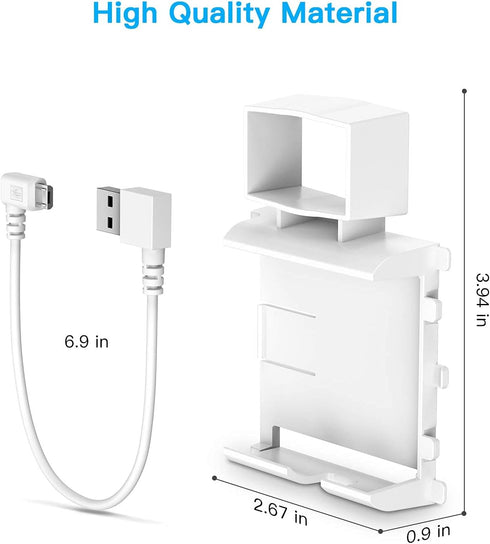 Outlet Installation of Ring Bridge, No Drilling and Space-Saving Wall Mount Bracket, with Short Cable for Ring Smart Lighting Bridge...