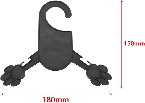 Pet Clothes Hanger RLECS 10pcs 6x7 Black Plastic Dog Puppy Cat Kitten Small Pet Clothes Clothing Hangers...