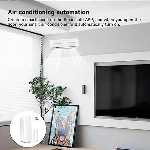 WiFi Door Sensor That Alert Your Phone WiFi Window Sensor Tuya Door Opener Detector Wireless Smart Door Sensor Alarm for Home Security&Automation ...