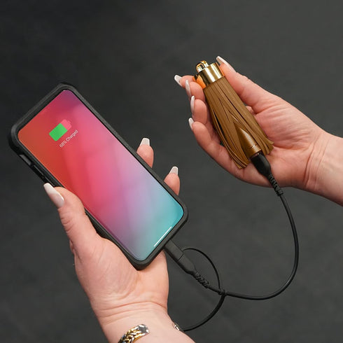 Limitless Tassel Keychain Power Bank (Tan)...