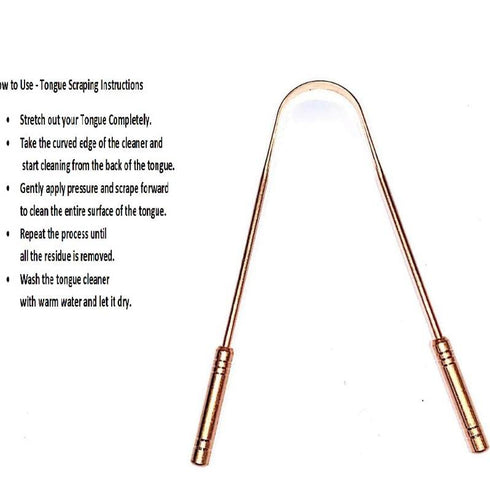 4 Pack Copper Tongue Cleaner Scraper Fights Bad Breath Treatment for Adults Kids Oral Care Hygiene,Thick Safe Blunt Edges Flexible handle and Comf...