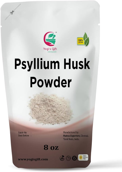 Psyllium Husk Powder 8 oz | 98% Purity | Daily Fiber for Baking, Smoothies, Cooking, and Beverages | Unflavored, Fine Ground, Non-GMO | Keto Frien...