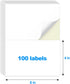 MaxGear 4x6 inch Removable Labels 100 Pcs, Water/Oil/Tear Resistants No Residue for Home Packing Box and Storage Bins, Matte White Paper Sheets, P...