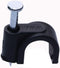 Mini Skater 7 mm Diameter Circle Ethernet Nylon Wire Cable Clips Clamps with Steel Nail, 100pcs/Pack?7mm,Black?...