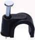 Mini Skater 7 mm Diameter Circle Ethernet Nylon Wire Cable Clips Clamps with Steel Nail, 100pcs/Pack?7mm,Black?...