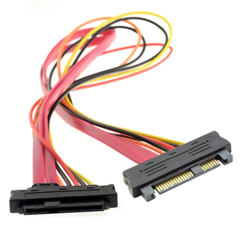 NFHK SAS Hard Disk Drive SFF-8482 SAS Cable 29Pin Male to Female Extension Cable 0.5m with Power 22Pin+7Pin...