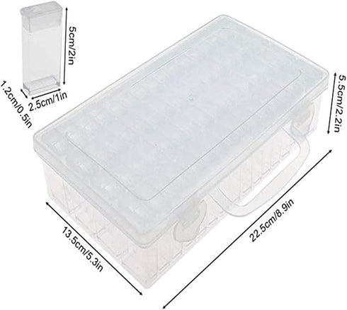 64 Grid Diamond Embroidery Box Jewelry Drill Storage Boxes Clear Plastic Diamond Painting Accessories Boxes for DIY Craft...