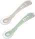 BEABA Toddler's Self-Feeding Spoon Set with Travel Case, Original Silicone Baby Spoons, Baby Essentials, Baby Spoons, Travel Set, Baby Gifts, Sage...