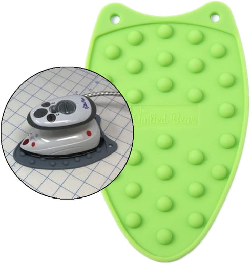 The Quilted Bear Mini Iron Rest - Mini Silicone Heat Resistant Iron Pad for General Crafts, Portable Ironing Stand for Travel and Mini Quilting Ir...
