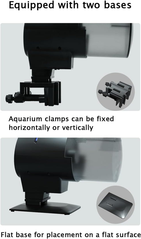 Fish tank feeder, Automatic fish feeder for aquarium, Pond fish feeder, Aquarium feeder, 210ML, Battery powered...