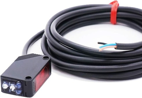Twidec/ 0-2M Adjustable Indoor Wall Mounted Photoelectric Beam Sensor NPN (NO Or NC Switchable) photoelectric Sensor Switch Proximity Switch 2m li...