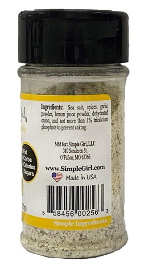 Simple Girl Lemon Herb Seasoning - All Natural, Gluten Free...