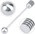 Fdit Solid Stainless Steel Honey Dipper Drizzler Stirrer Spoon Mixing Stick Tool...