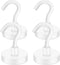 MIKEDE Magnetic Hooks, 40LB+ Heavy Duty Magnet Hooks for Cruise Cabins, Super Neodymium Hanging Hooks White Strong Magnets with Hook for Fridge, M...