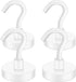 MIKEDE Magnetic Hooks, 40LB+ Heavy Duty Magnet Hooks for Cruise Cabins, Super Neodymium Hanging Hooks White Strong Magnets with Hook for Fridge, M...