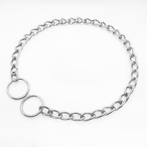 Training Collar for Dogs,304 Stainless Steel Double Loop P-Chain Pet Training Walking Dog Slip Collars 24 in, 3.5 mm...