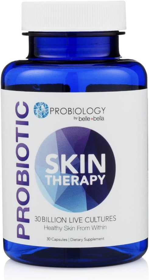 Belle and Bella Probiotic Skin Therapy for Clear Skin | Dual Action Prebiotic + Probiotic | Beauty from Within | 30 Billion CFU | 10 Scientificall...