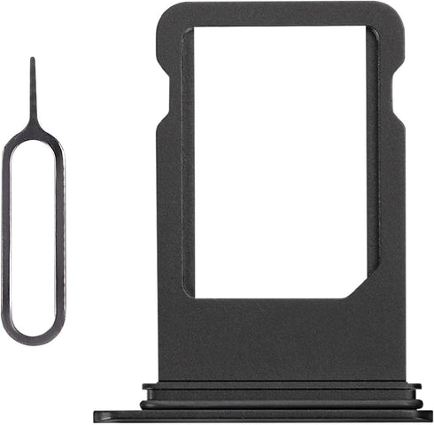 for iPhone 8 Plus Black SIM Card Adapter Replacement Single SIM Version 8Plus Single Card Slot Holder Part with Waterproof Rubber Ring SIM Ejector...