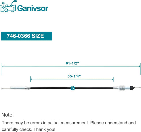 Ganivsor 746-0366 Agrifab Snow Plow Blade Lift Cable for MTD Agri-Fab Craftsman Tractor 49808...