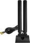 Eightwood WiFi 6E Antenna Tri-Band 2.4GHz 5GHz 6GHz RP-SMA WiFi Antennae Magnetic Base for Desktop PC Computer PCI-E WiFi 6E Bluetooth Card USB Wi...